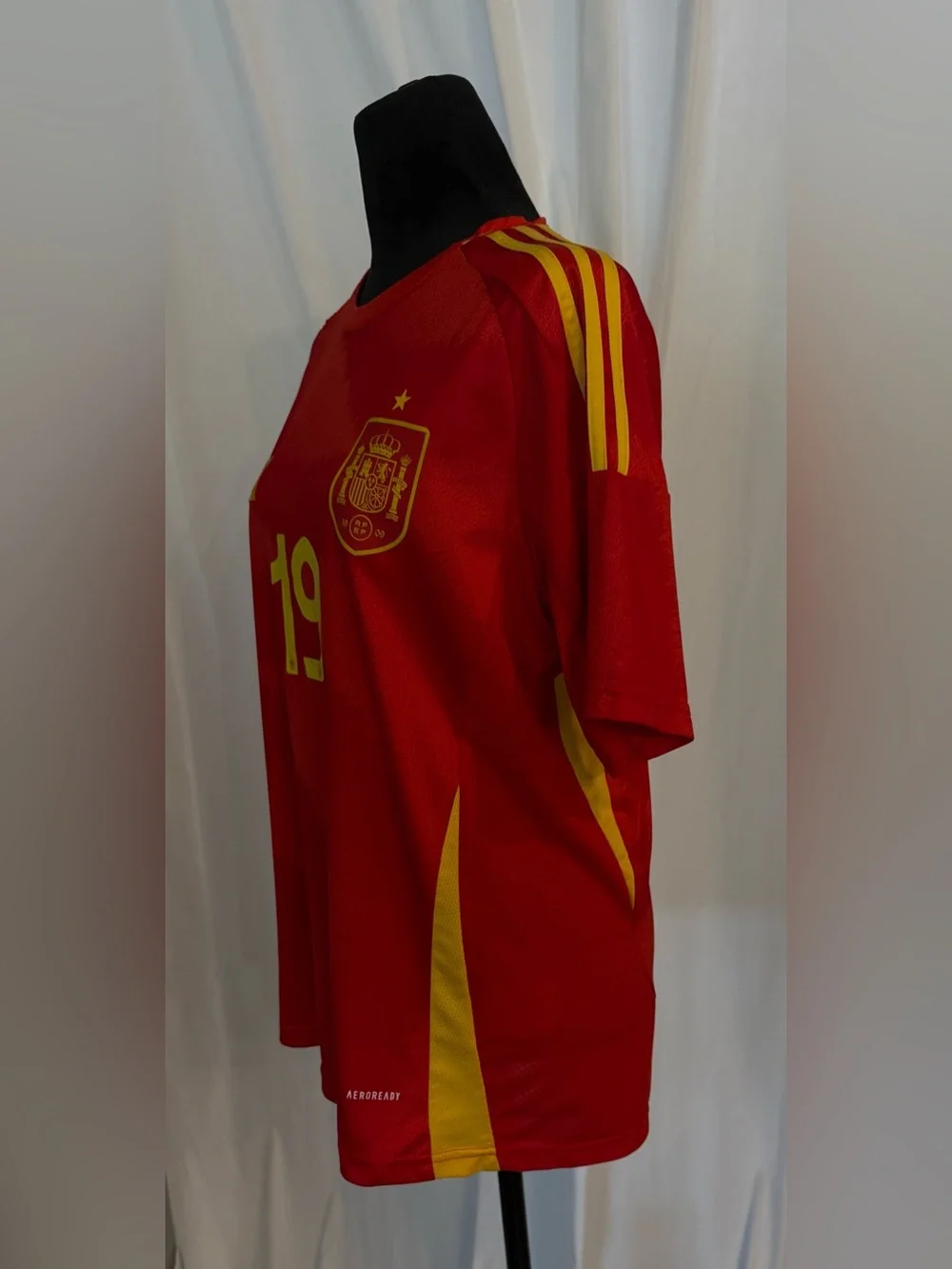 adidas Red and Gold Men's Soccer Jersey - #19